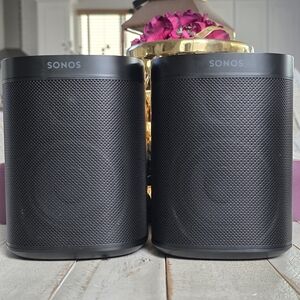Sonos One SL Pair - Black - Good Condition w/1 minor blemish on each speaker